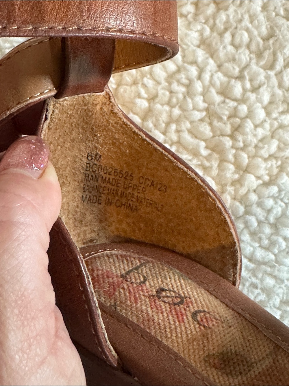 BOC Women’s Brown Wedge Platform Sandal with Open Toe size 6 M - Picture 7 of 8